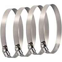 4 Piezas Abrazadera de Inoxidable para Tubo Manguera - Ajustable ø91-ø114mm- Abrazaderas Metalicas Tubo Inoxidable…